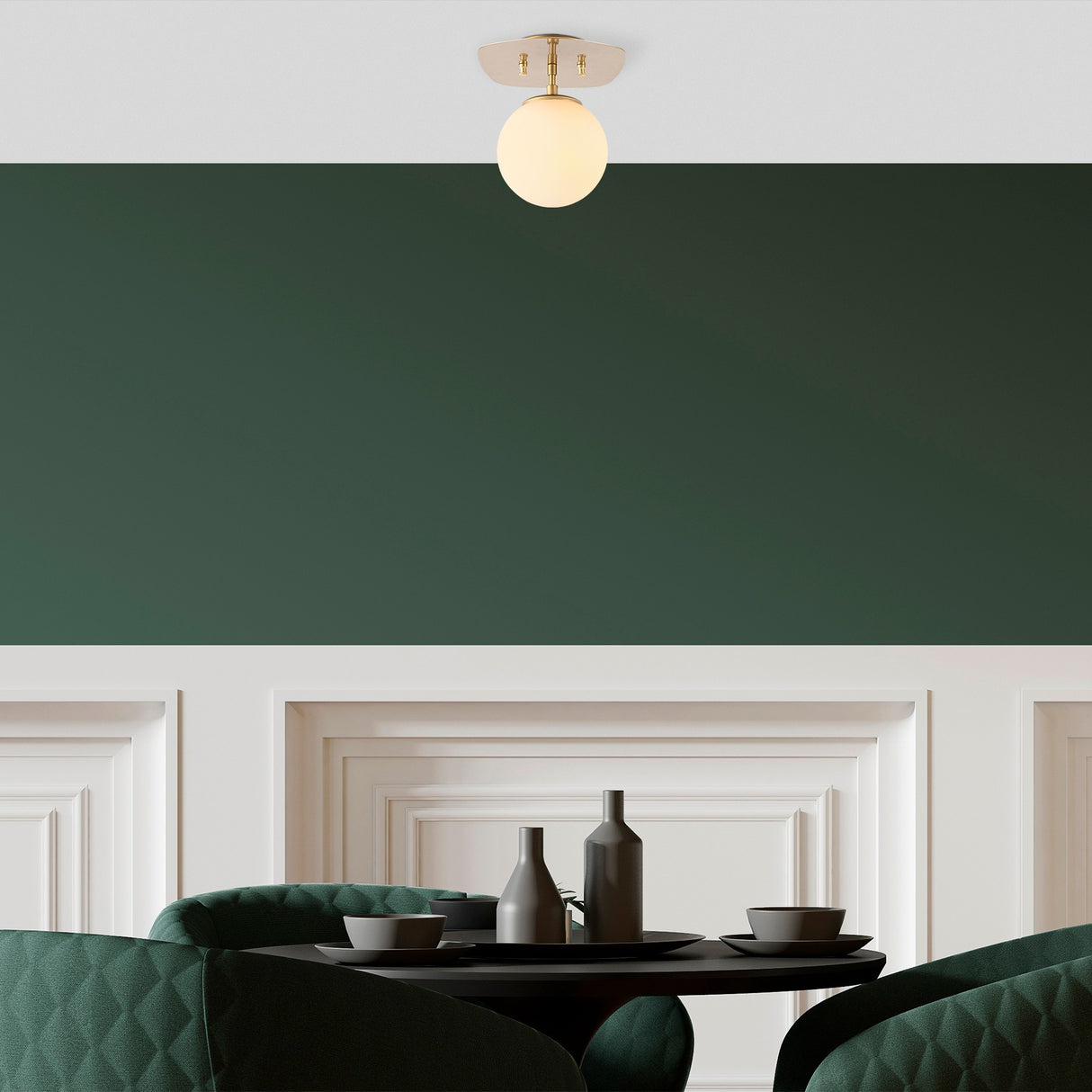 Ceiling lamp 1-light Gold Glass Axel