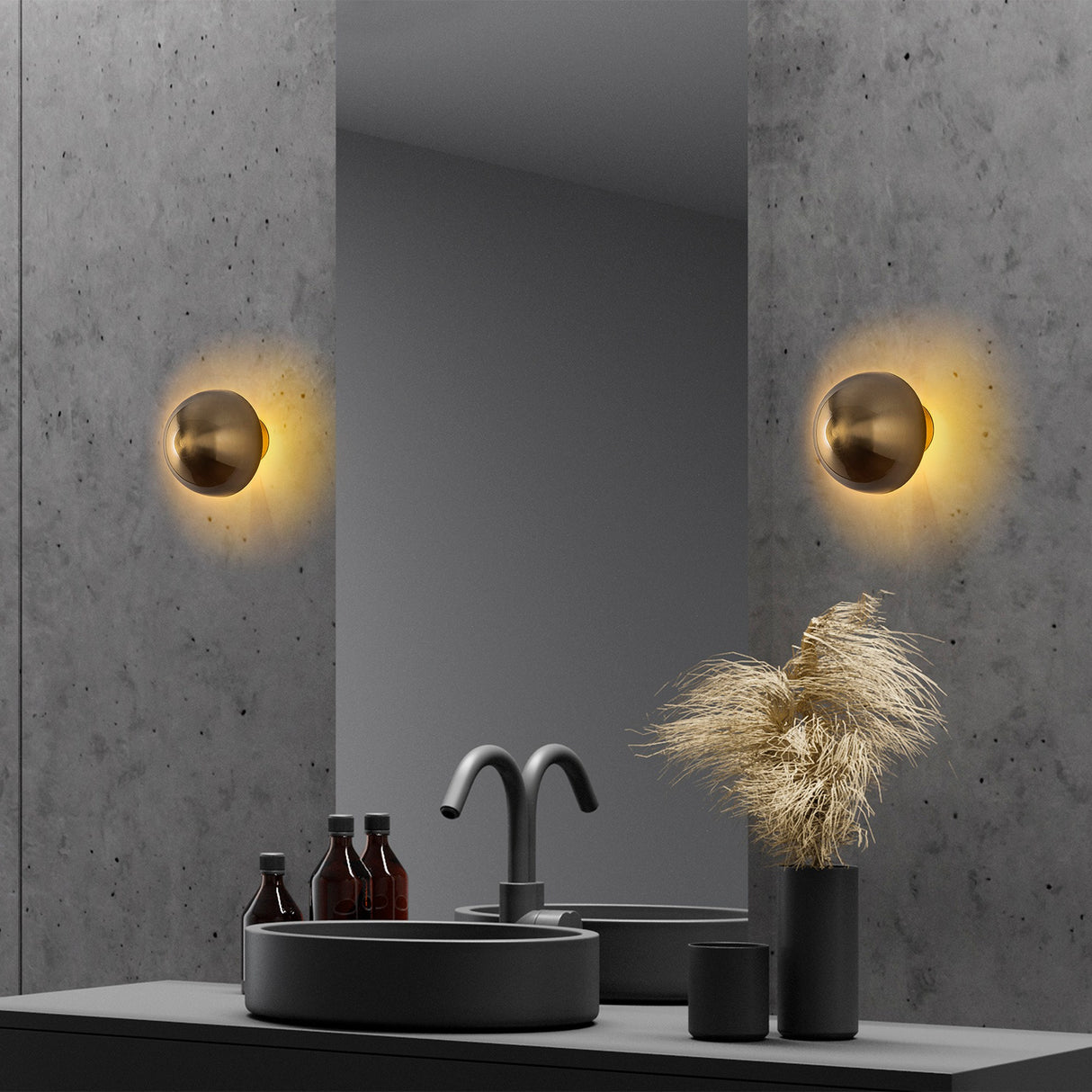 Wall lamp Gold Metal Dusk