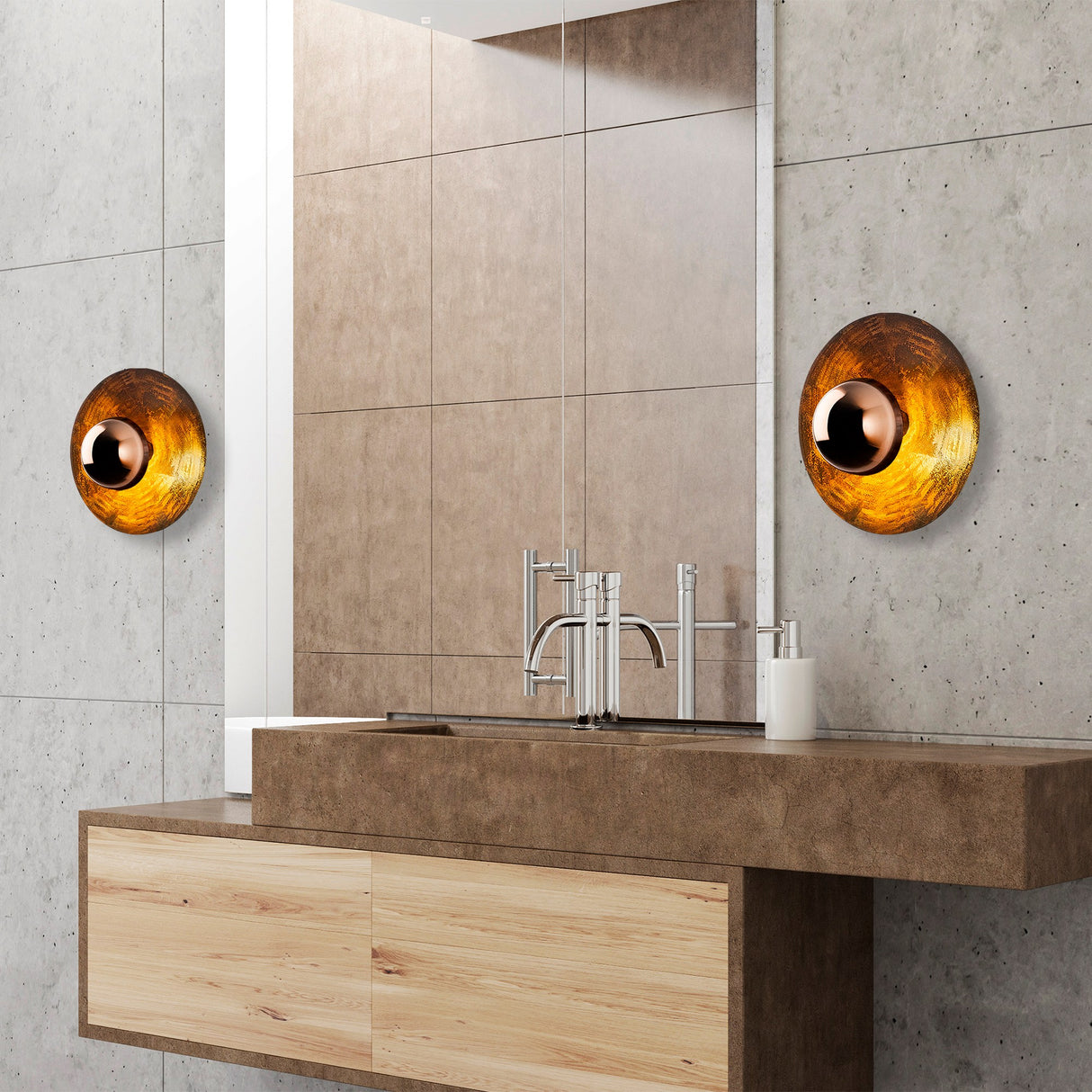 Copper-colored Wall Lamp 38 cm Metal Elevate