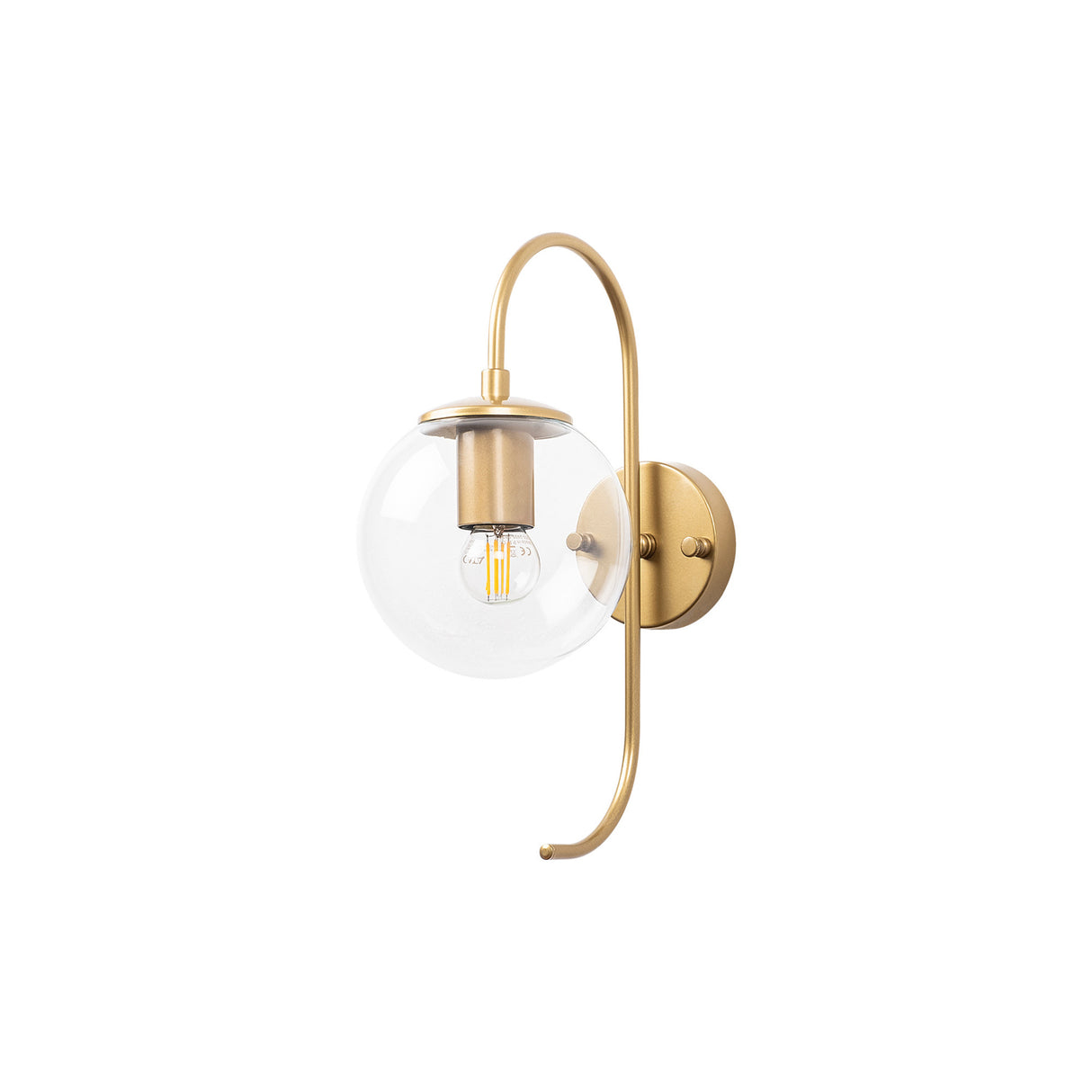 Wall lamp Gold Clear Glass Lucent