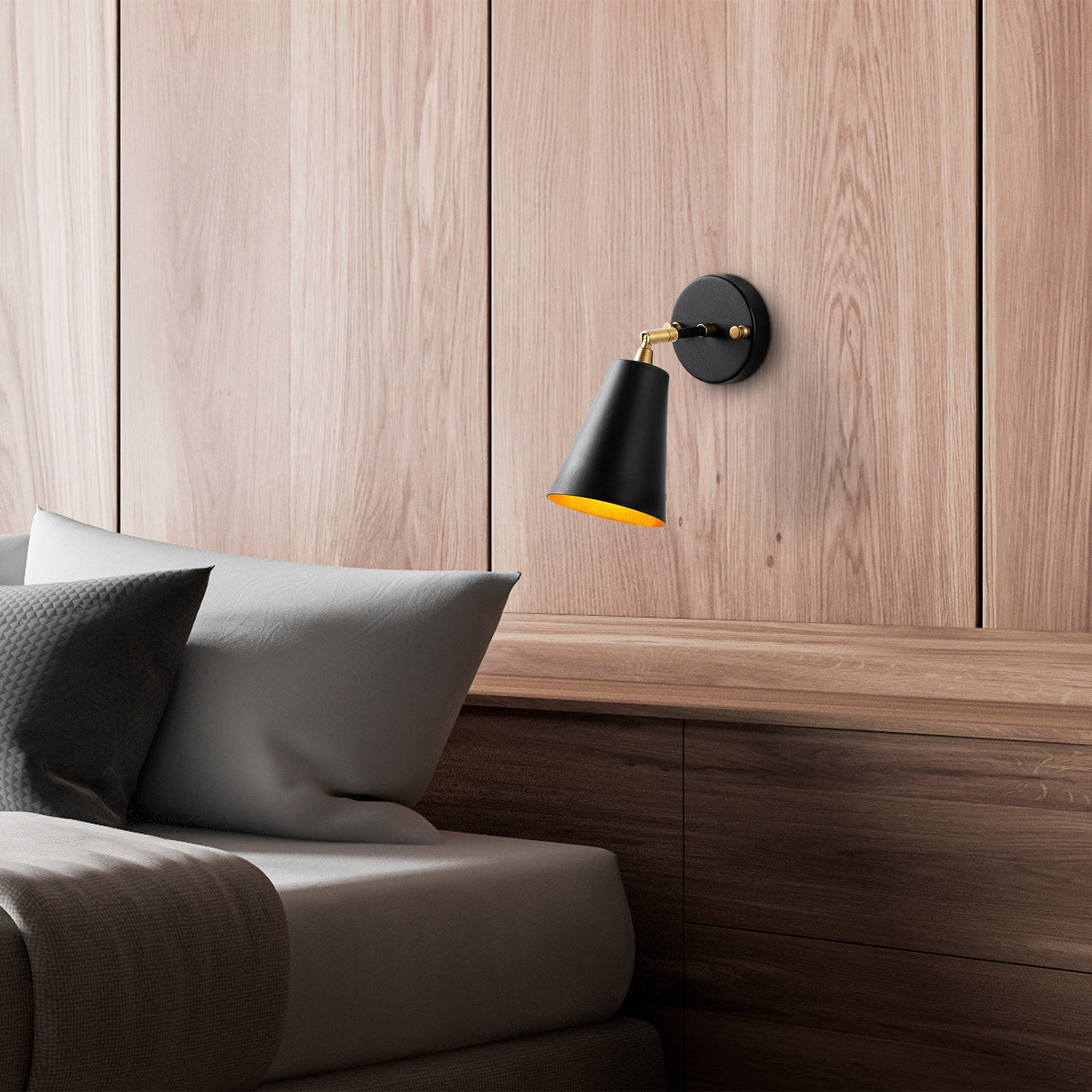 Black Gold Glass Glacier Wall Lamp