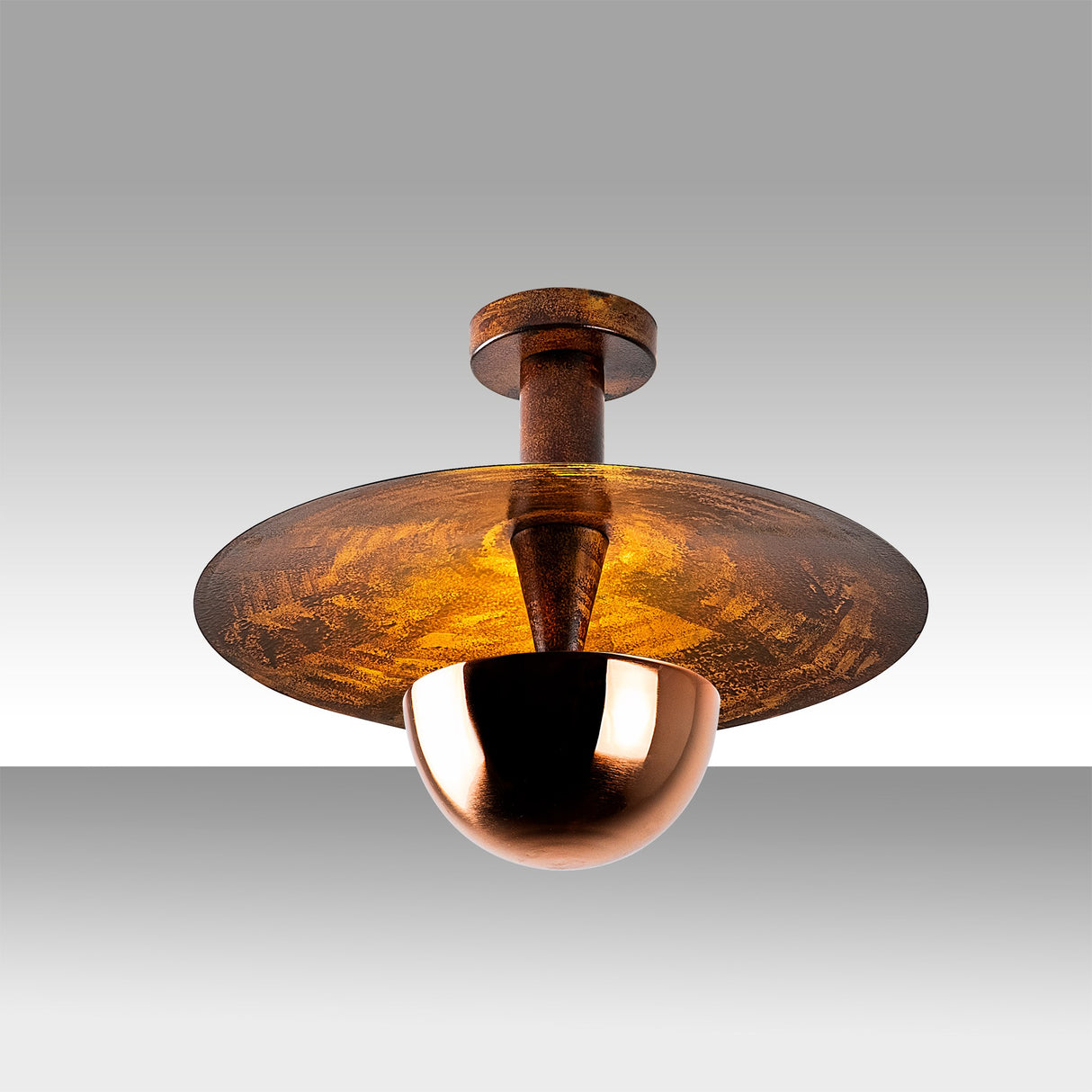 Ceiling lamp 38 cm Copper-colored Metal Elevate