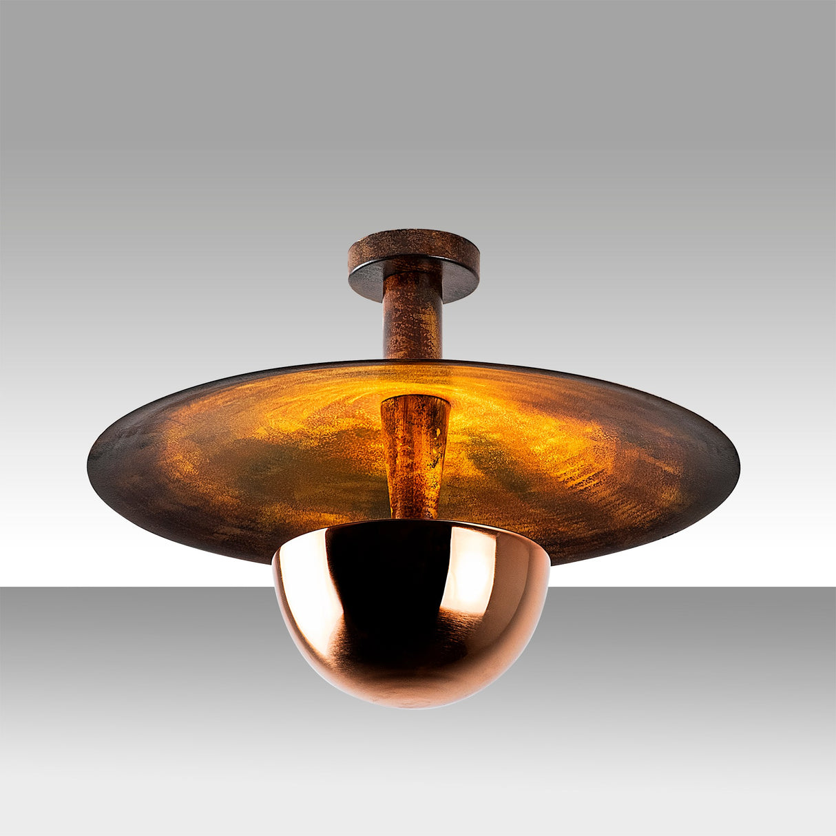 Ceiling lamp 48 cm Copper-colored Metal Elevate
