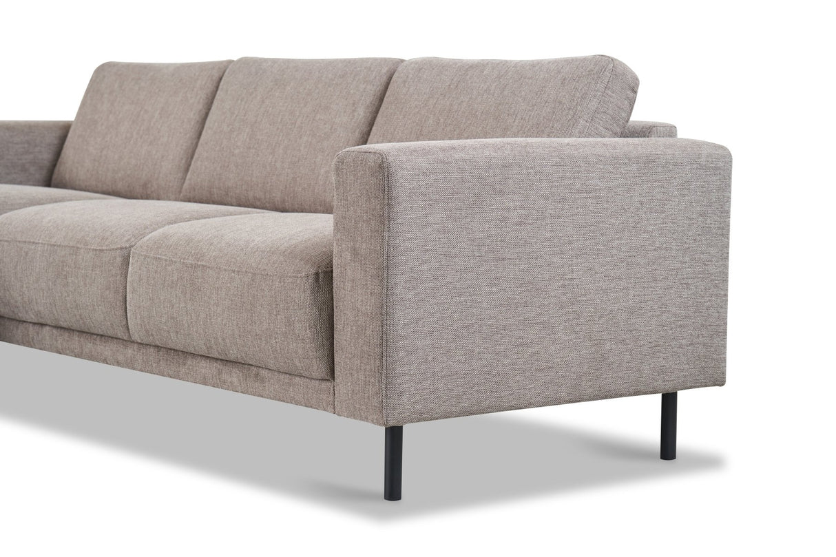 Modern Corner Sofa Left Taupe Fabric Aniko with Chaise Longue 238x142x78 cm