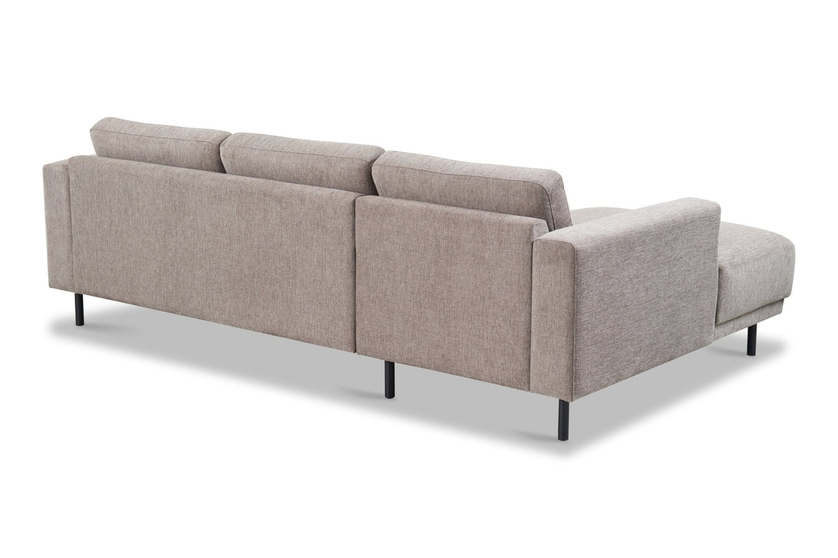 Modern Corner Sofa Left Taupe Fabric Aniko with Chaise Longue 238x142x78 cm