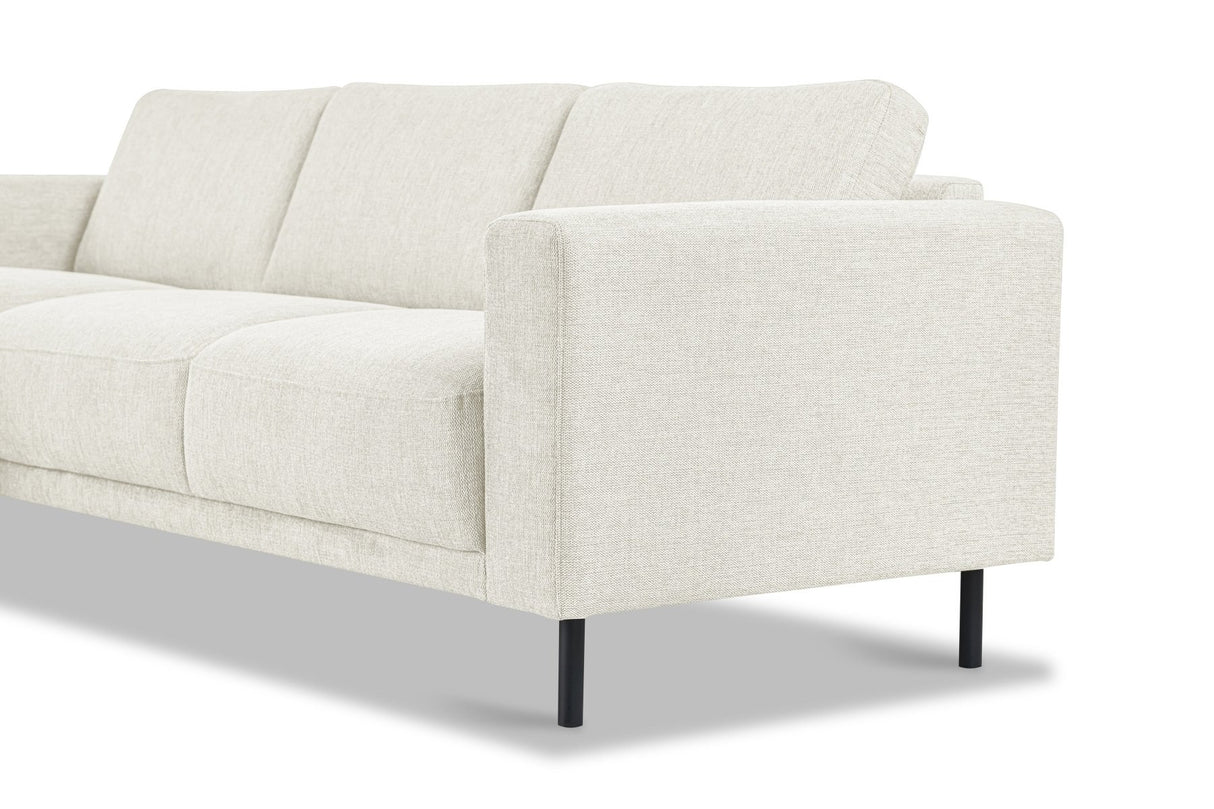 Modern Corner Sofa Left Beige Fabric Aniko with Chaise Lounge 238x142x78 cm