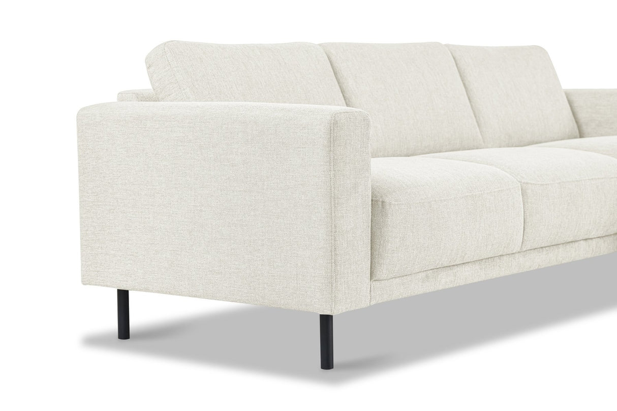 Modern Right Corner Sofa Beige Fabric Aniko with Chaise Longue 238x142x78 cm