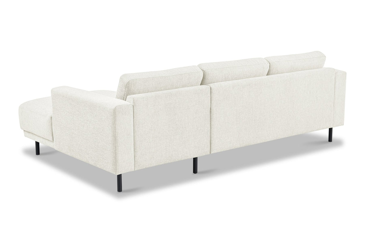 Modern Right Corner Sofa Beige Fabric Aniko with Chaise Longue 238x142x78 cm