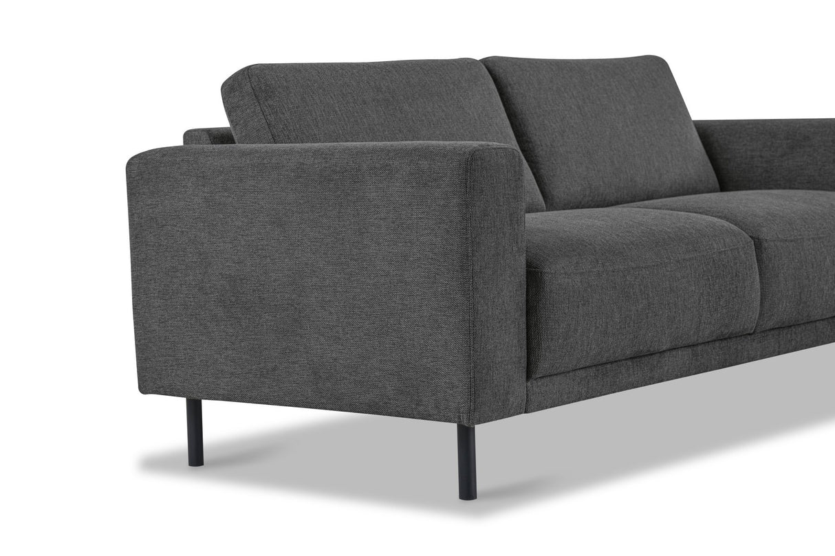 Modern 3-seater Sofa Anthracite Fabric Aniko 213x90x78 cm