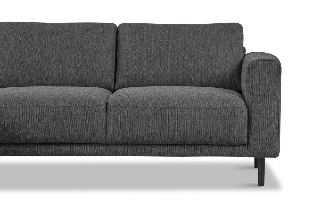 Modern Corner Sofa Left Anthracite Fabric Aniko with Chaise Longue 238x142x78 cm