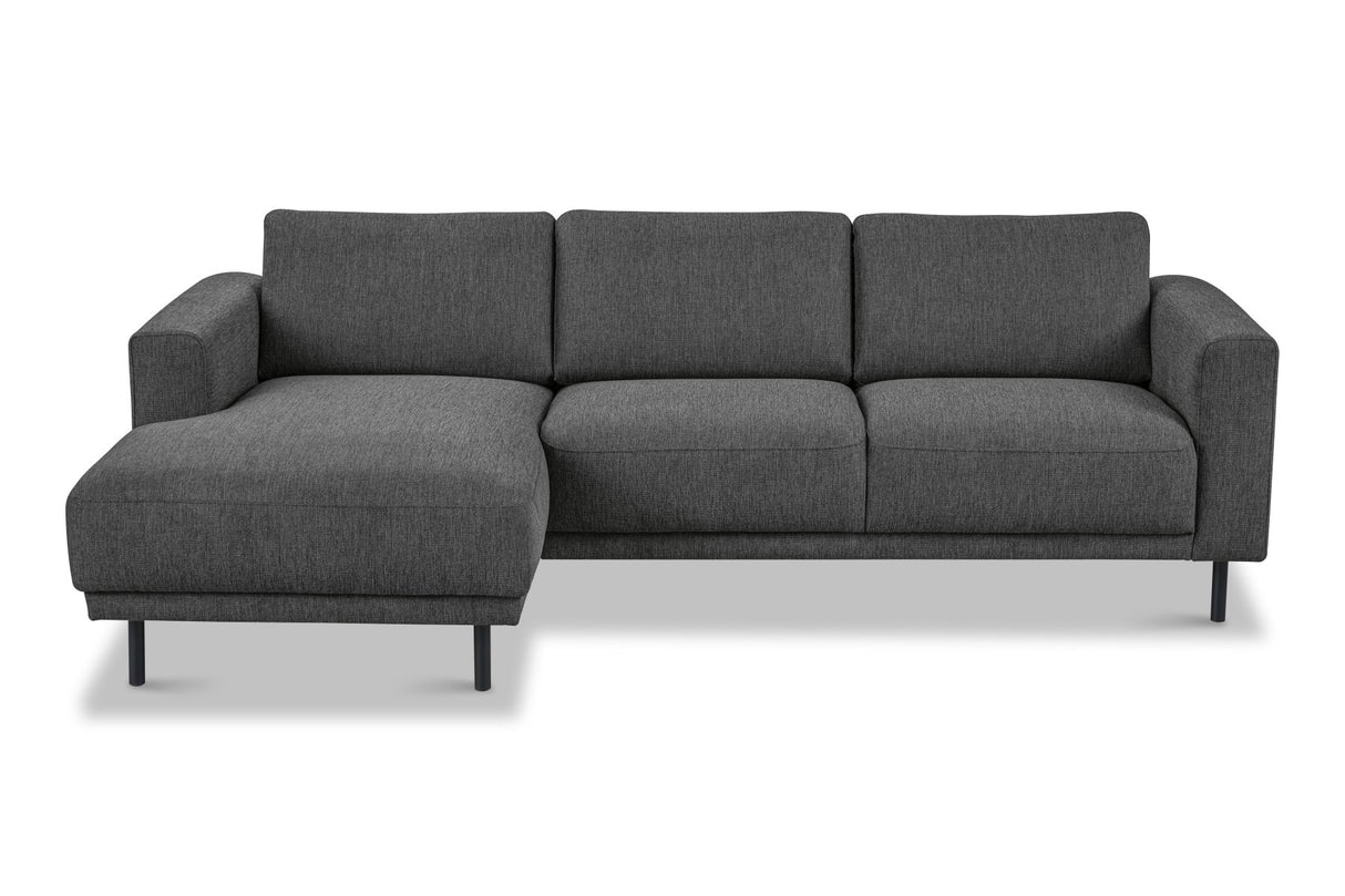 Modern Corner Sofa Left Anthracite Fabric Aniko with Chaise Longue 238x142x78 cm