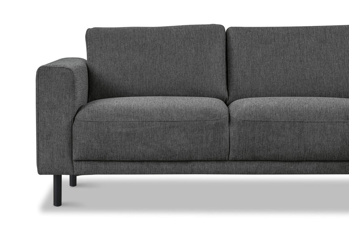 Modern 3-seater Corner Sofa Right Anthracite Fabric Aniko with Lounger 240x197x78 cm