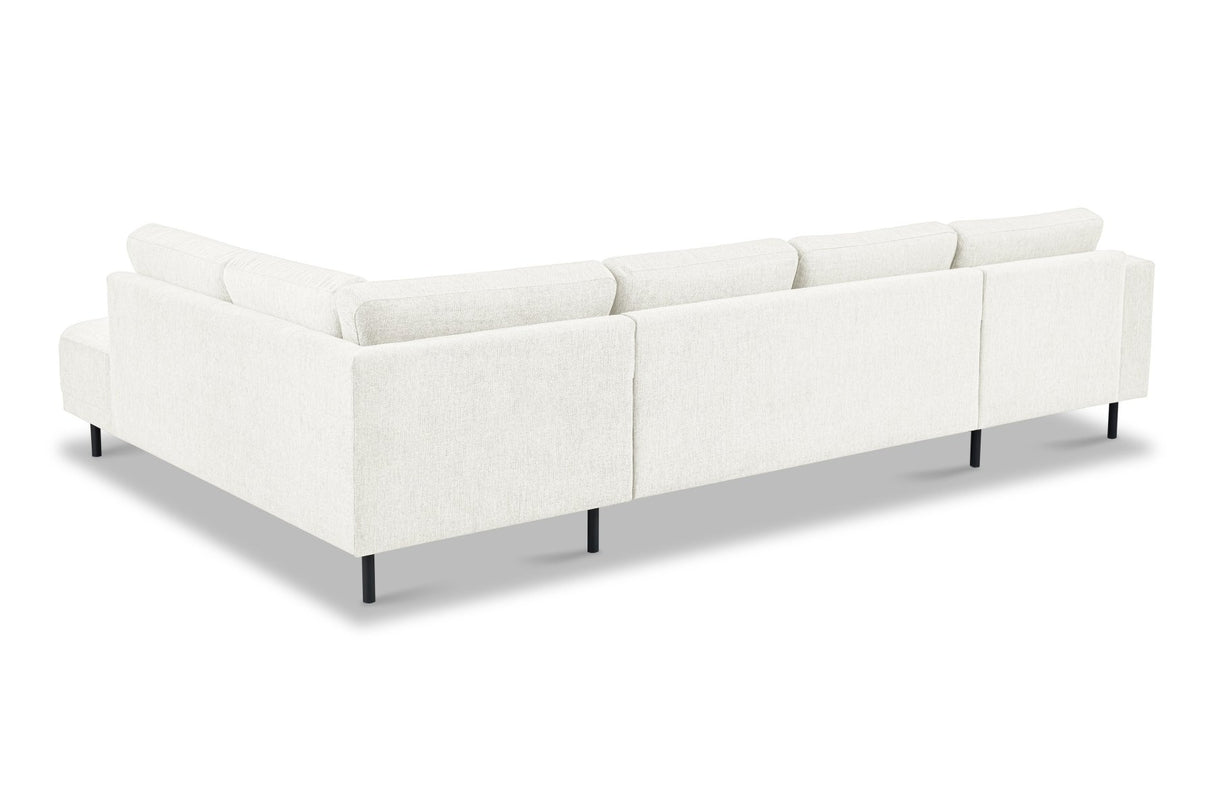 Modern U-Shape Corner Sofa Right Beige Fabric Aniko 310x197x78 cm