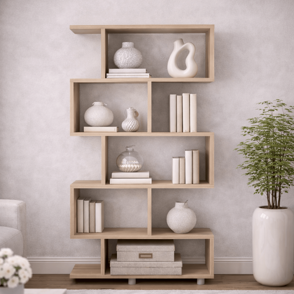 Bookcase Elif Oak Melamine 90x156x20 cm