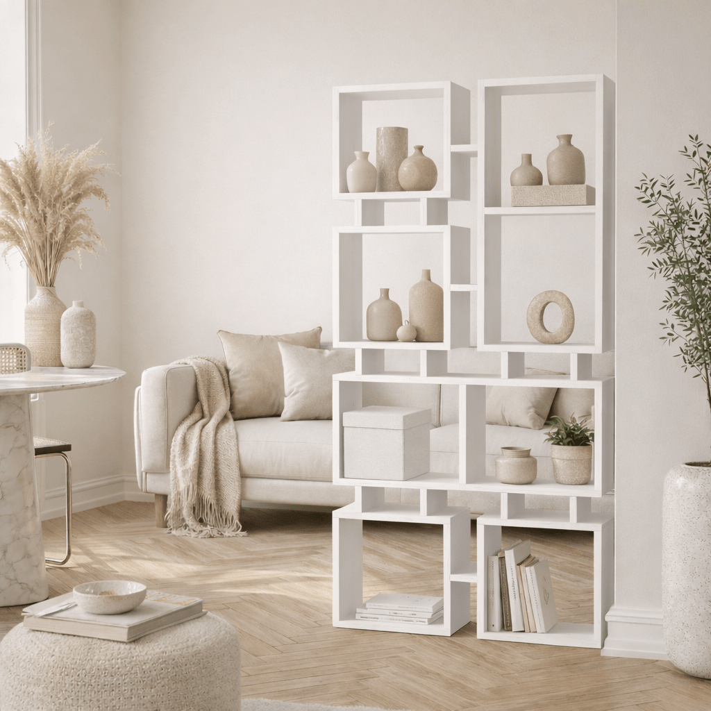 Bookcase Rail White Melamine 79x166.5x24 cm