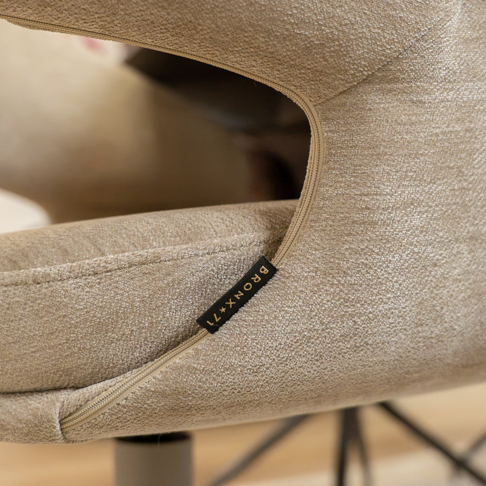 Eetkamerstoel Suzie draaibaar velvet beige