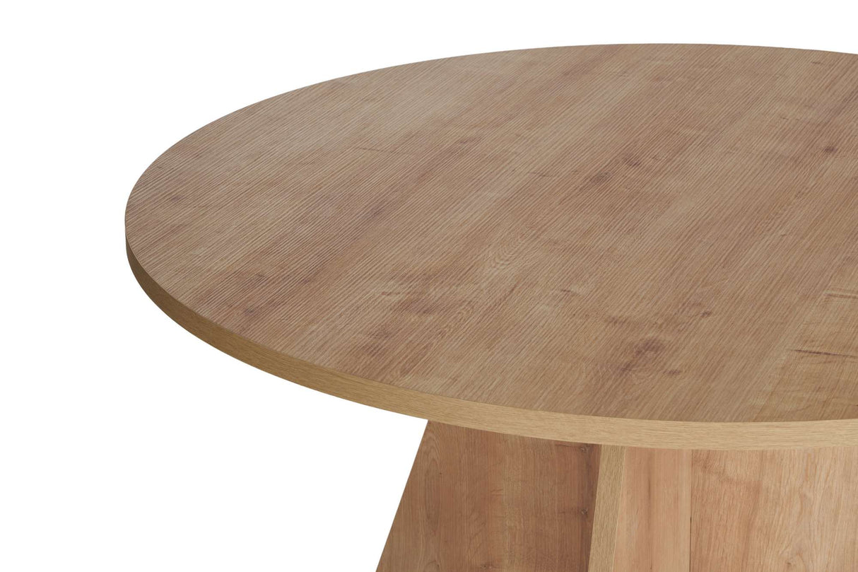 Eettafels - Eetkamertafel rond Eiken melamine - 120 cm - Mary - Dimehouse