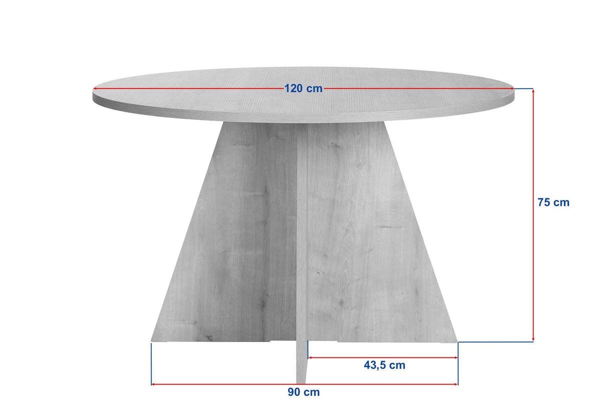 Dining room table round Walnut - 120 cm - Mary