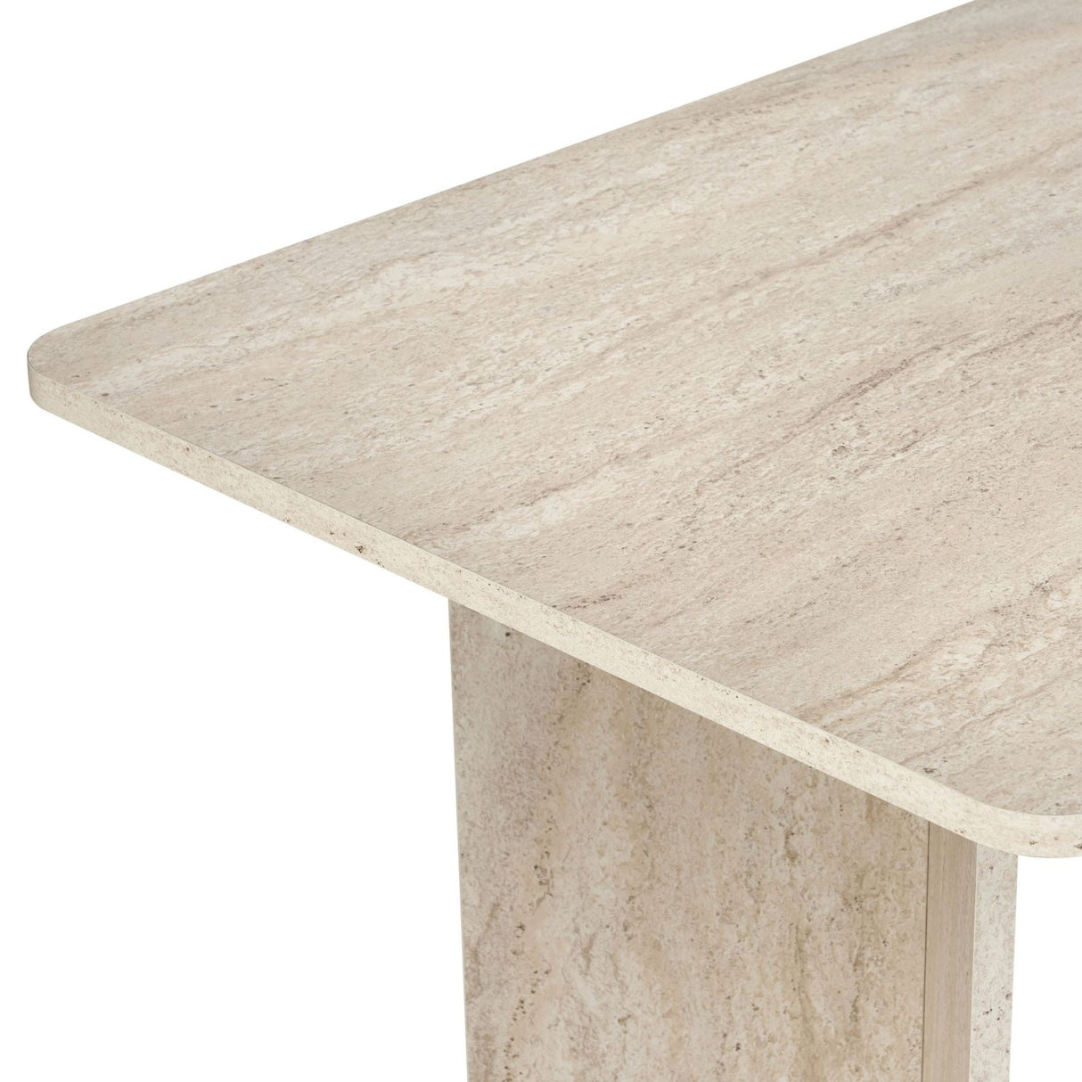 Dining table travertine melamine rectangular 180x89.5x75 cm - Linova