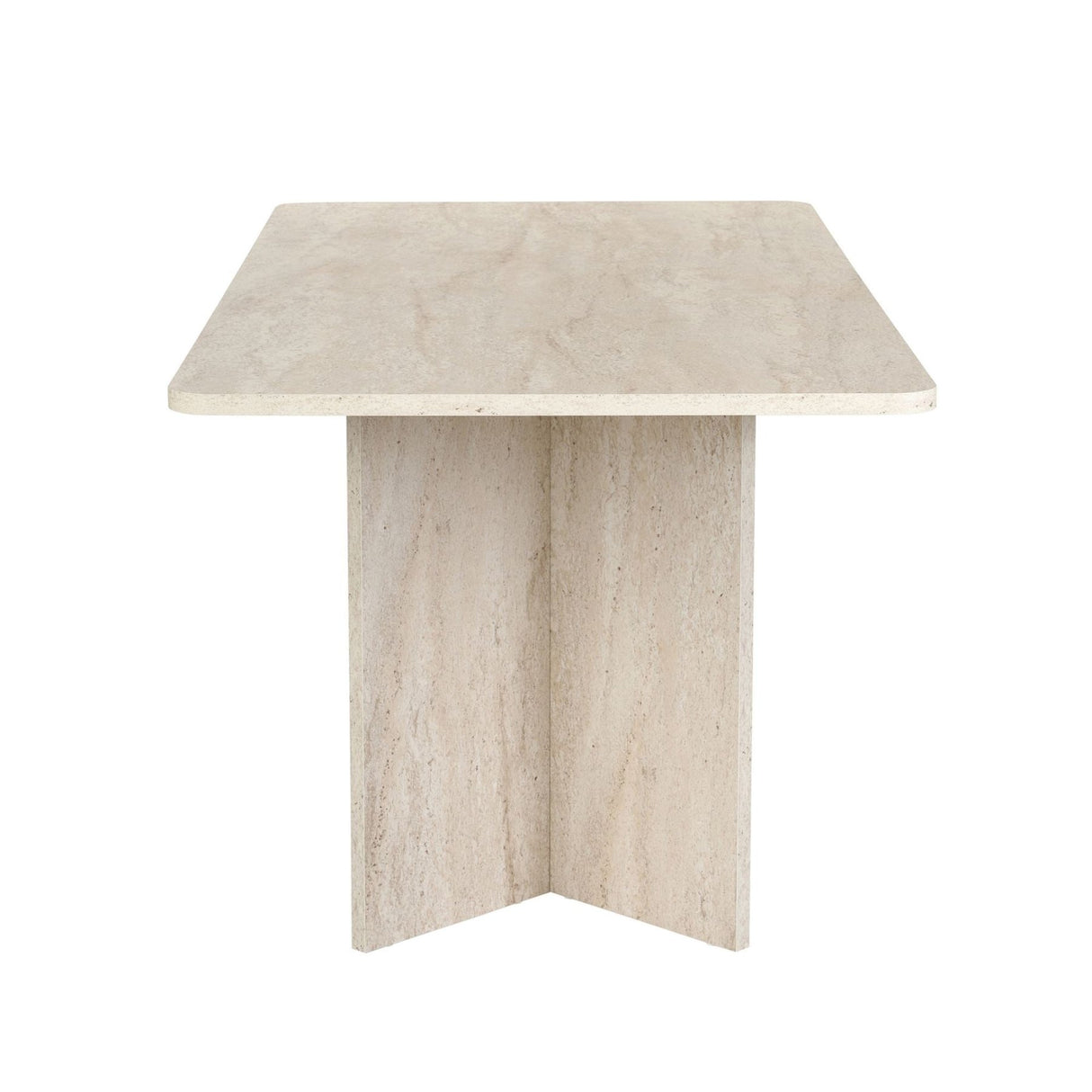 Dining table travertine melamine rectangular 180x89.5x75 cm - Linova