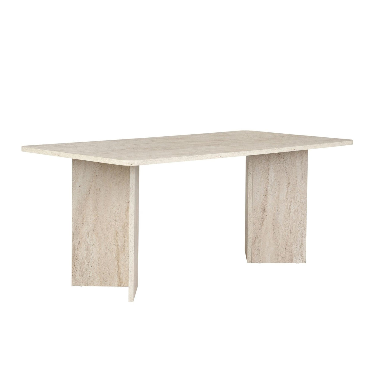 Dining table travertine melamine rectangular 180x89.5x75 cm - Linova
