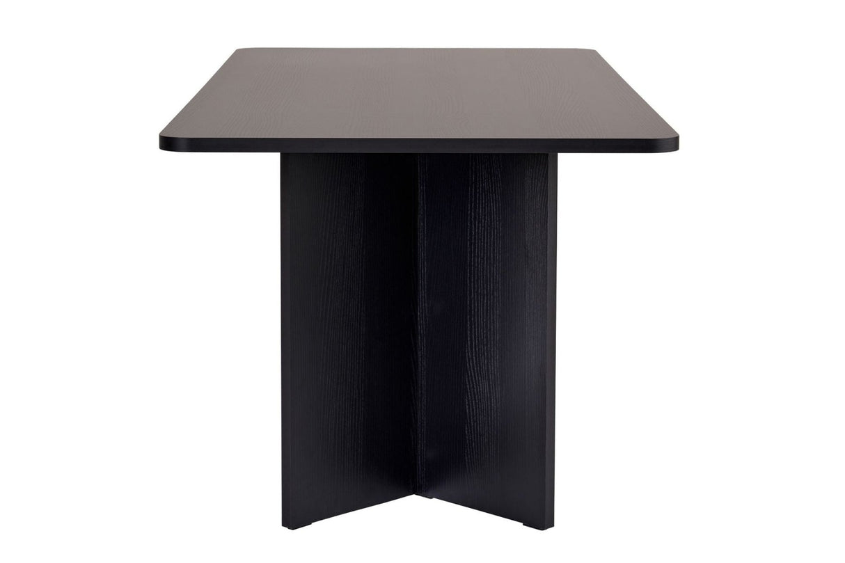 Eettafels - Eettafel Zwart Melamine rechthoekig 180x89,5x75 cm - Linova - Dimehouse