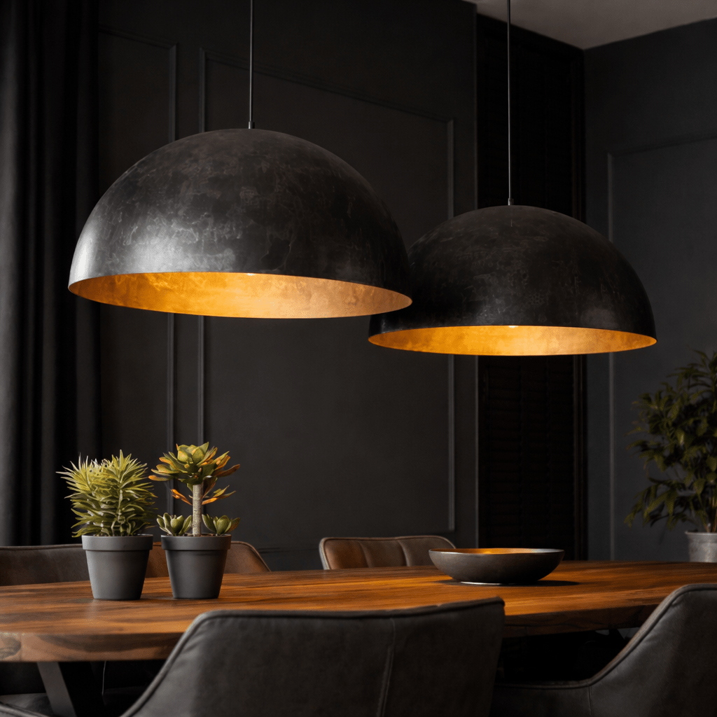 Hanglampen - Industriële Hanglamp Dacia 2 - lichts Antraciet Rond 2xØ60 cm - Dimehouse