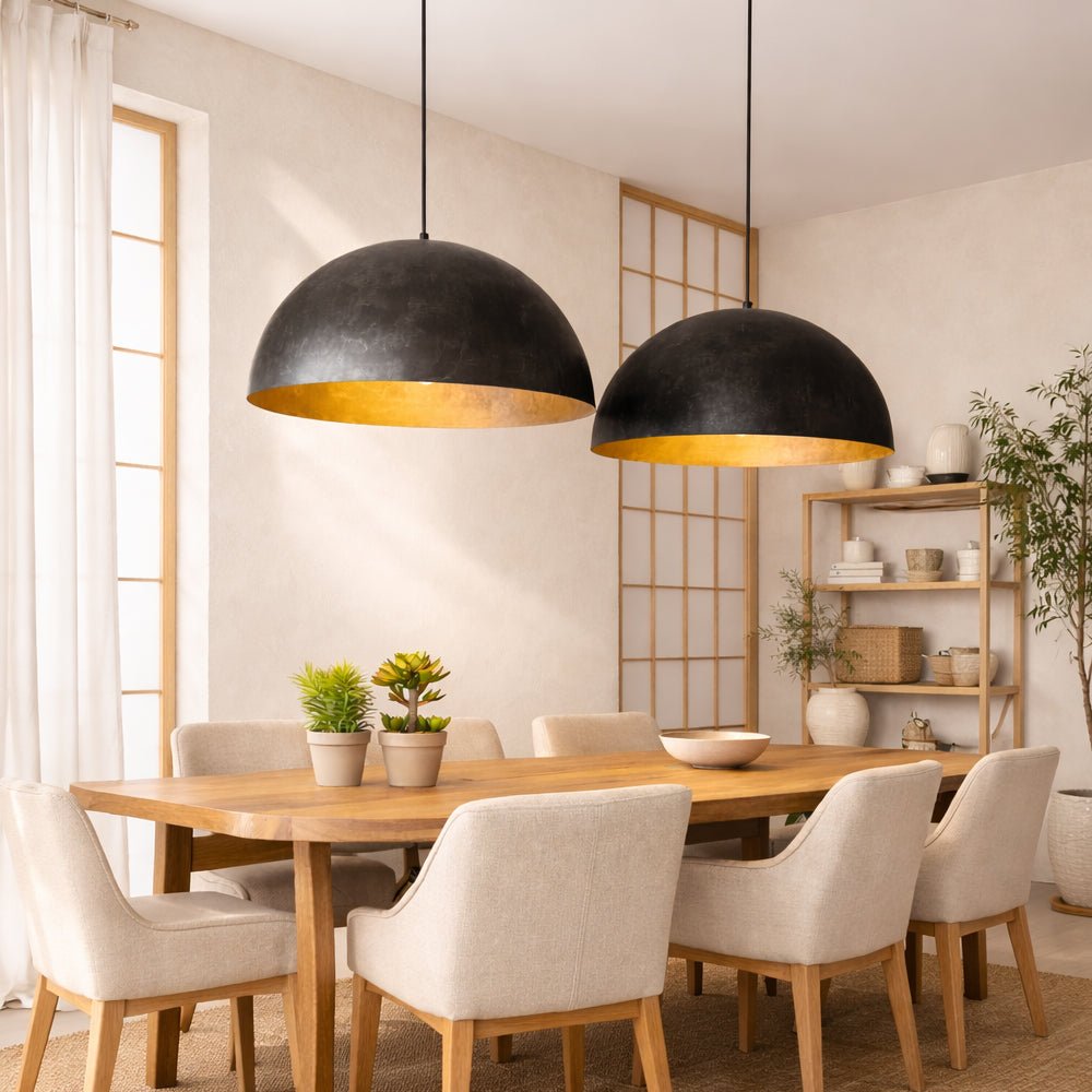 Hanglampen - Industriële Hanglamp Dacia 2 - lichts Antraciet Rond 2xØ60 cm - Dimehouse