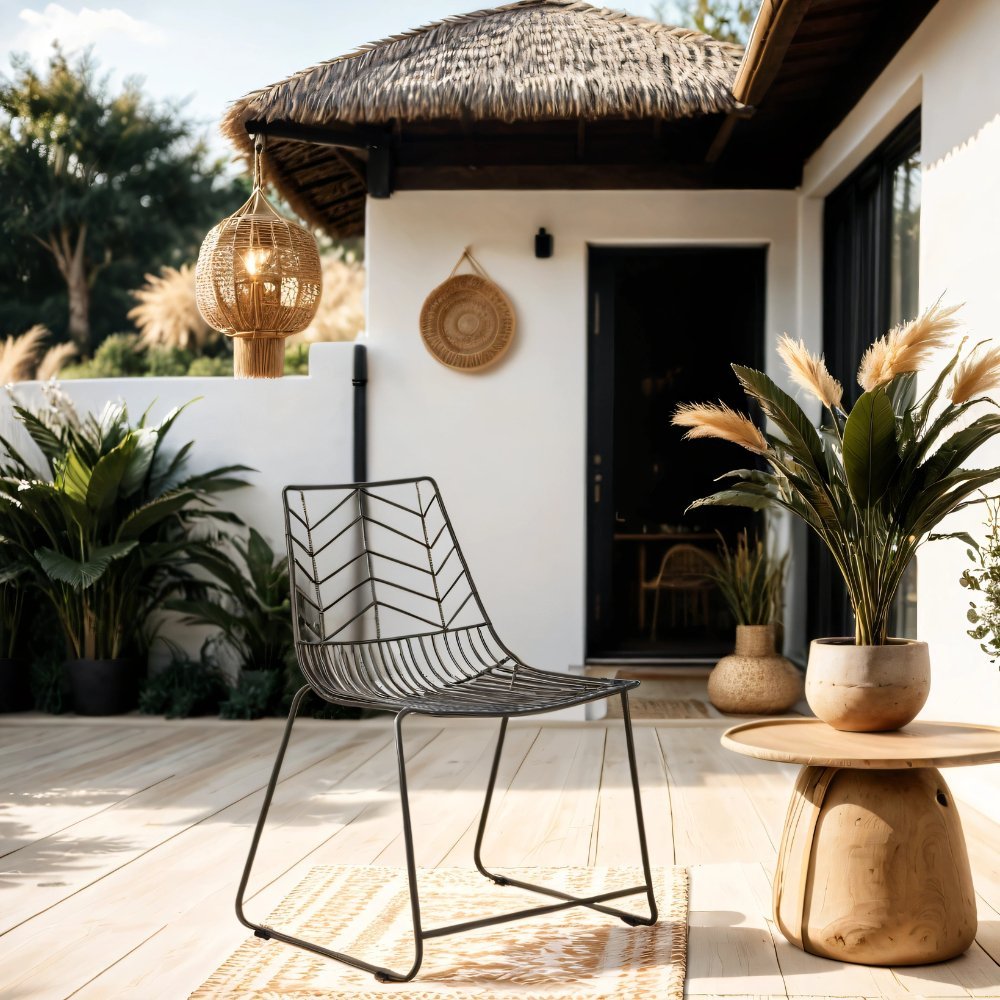 Tuinstoelen - Tuinstoel Metaal Zwart Millie - Dimehouse