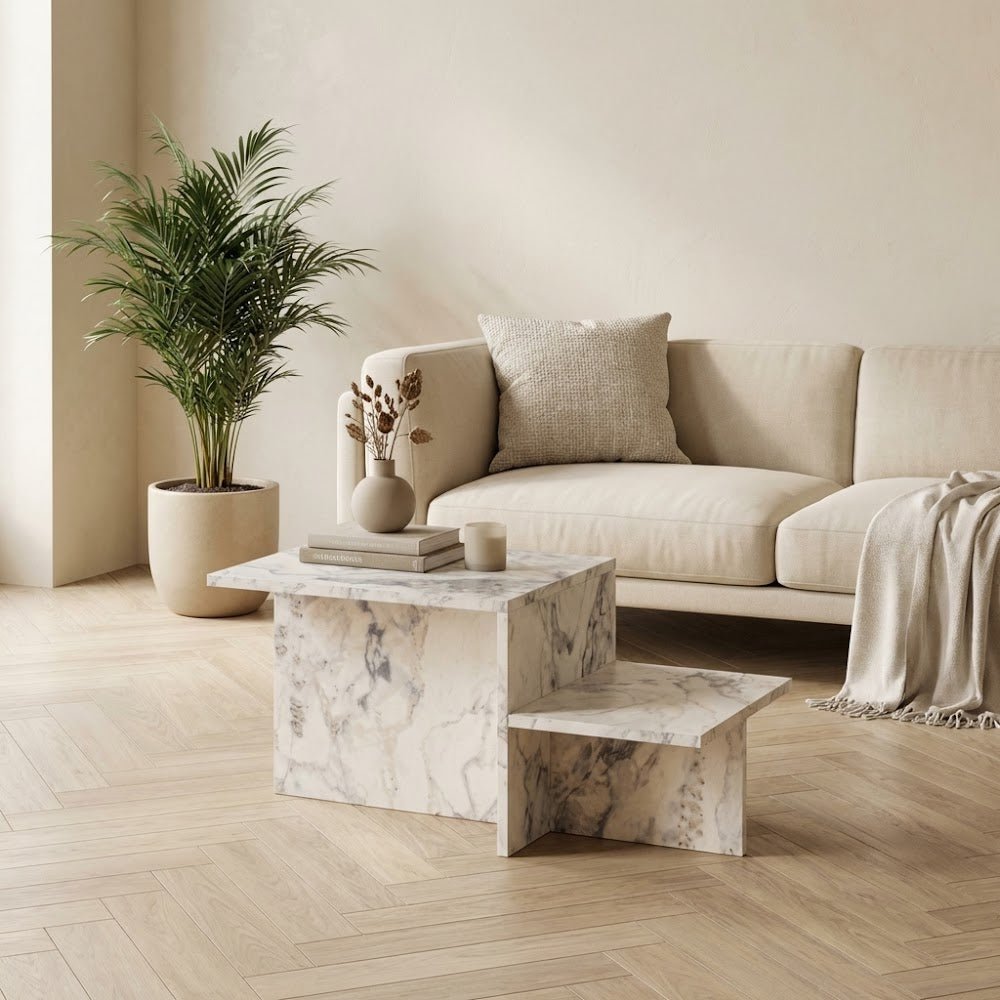 Eterna Marble Look Melamine Coffee Table