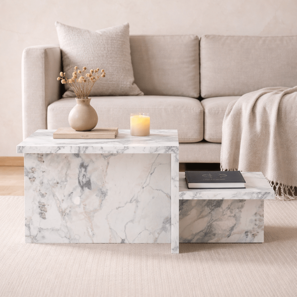 Eterna Marble Look Melamine Coffee Table