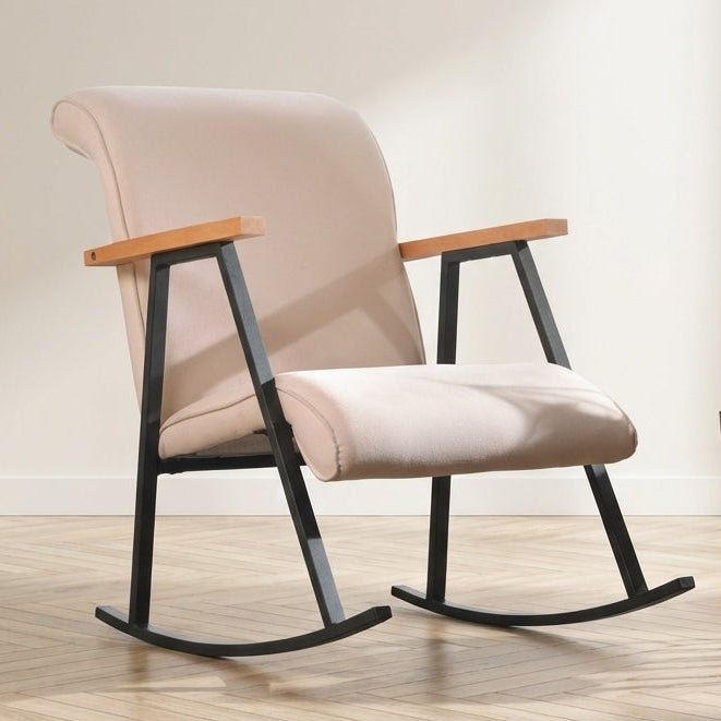 Schommelstoel Yoka Crème sfeerfoto in modern interieur