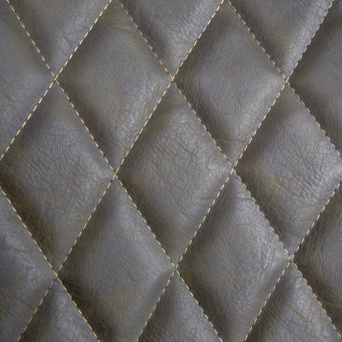 Industrial Bar Stool Juno Green Faux Leather - Seat Height 70 cm - Without Armrests