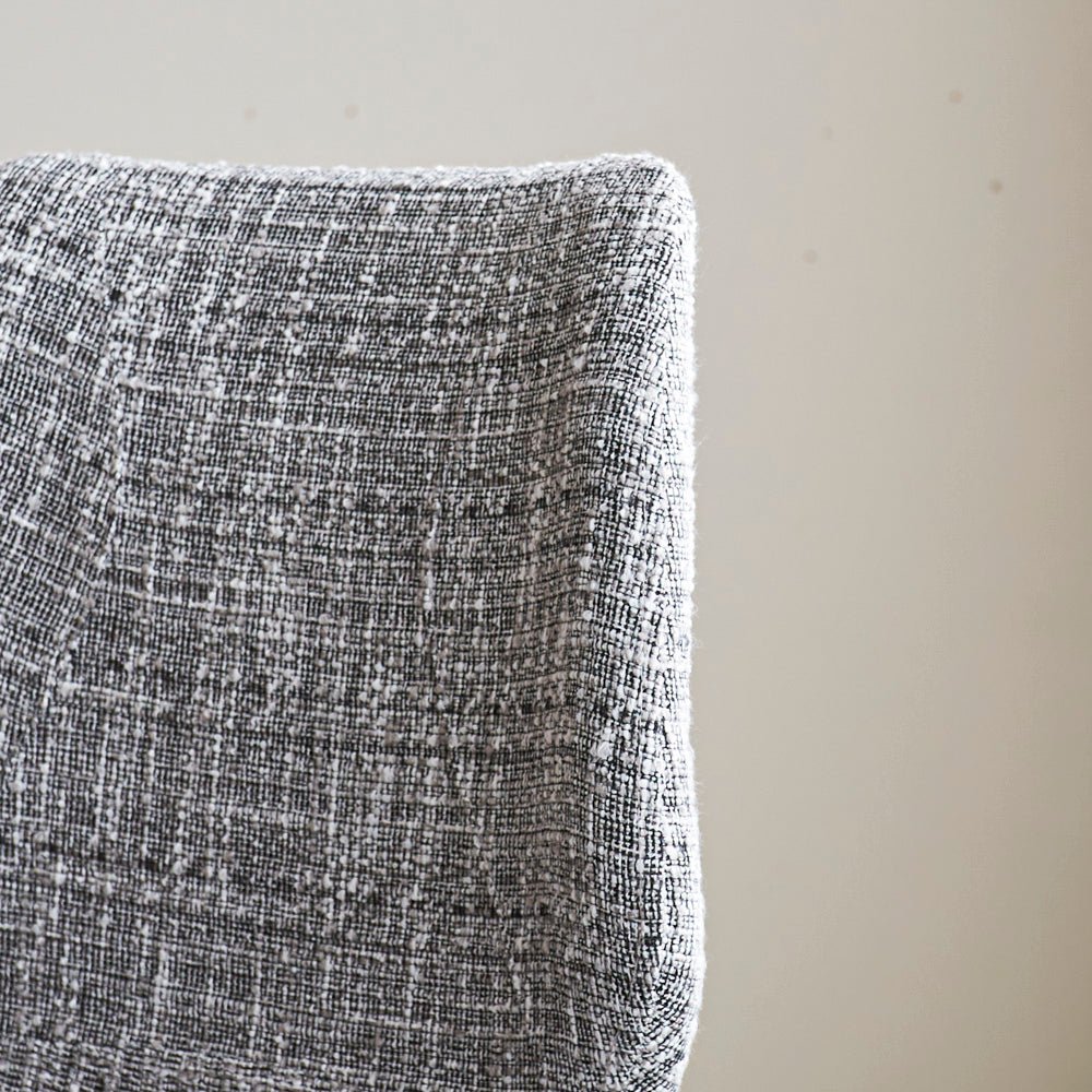 Beau Bar Stool Light Gray Chenille Fabric - 67 cm Seat Height - Without Armrests