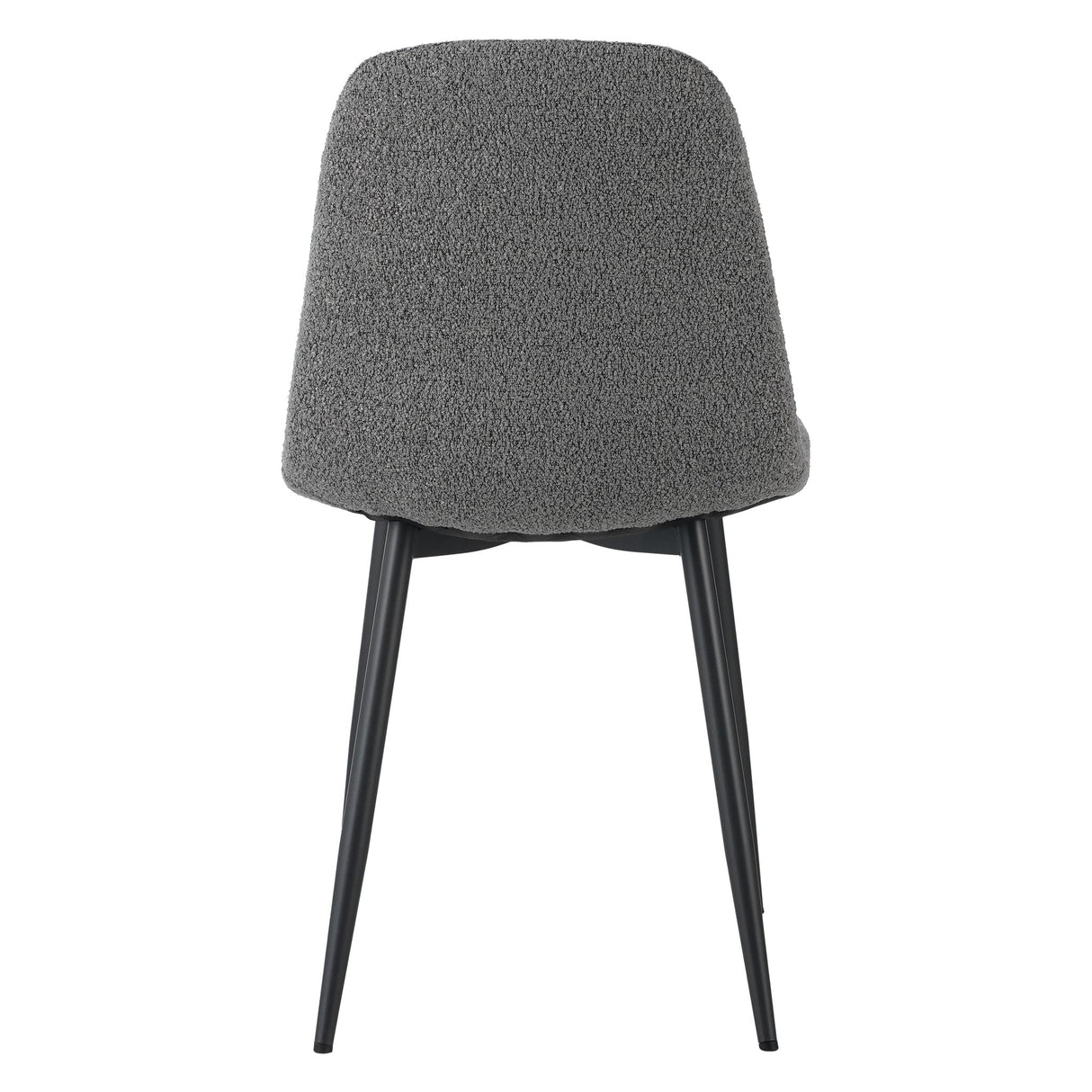 Set of 4 Scandinavian Dining Chairs Gray Bouclé Fabric Swift - Without Armrests