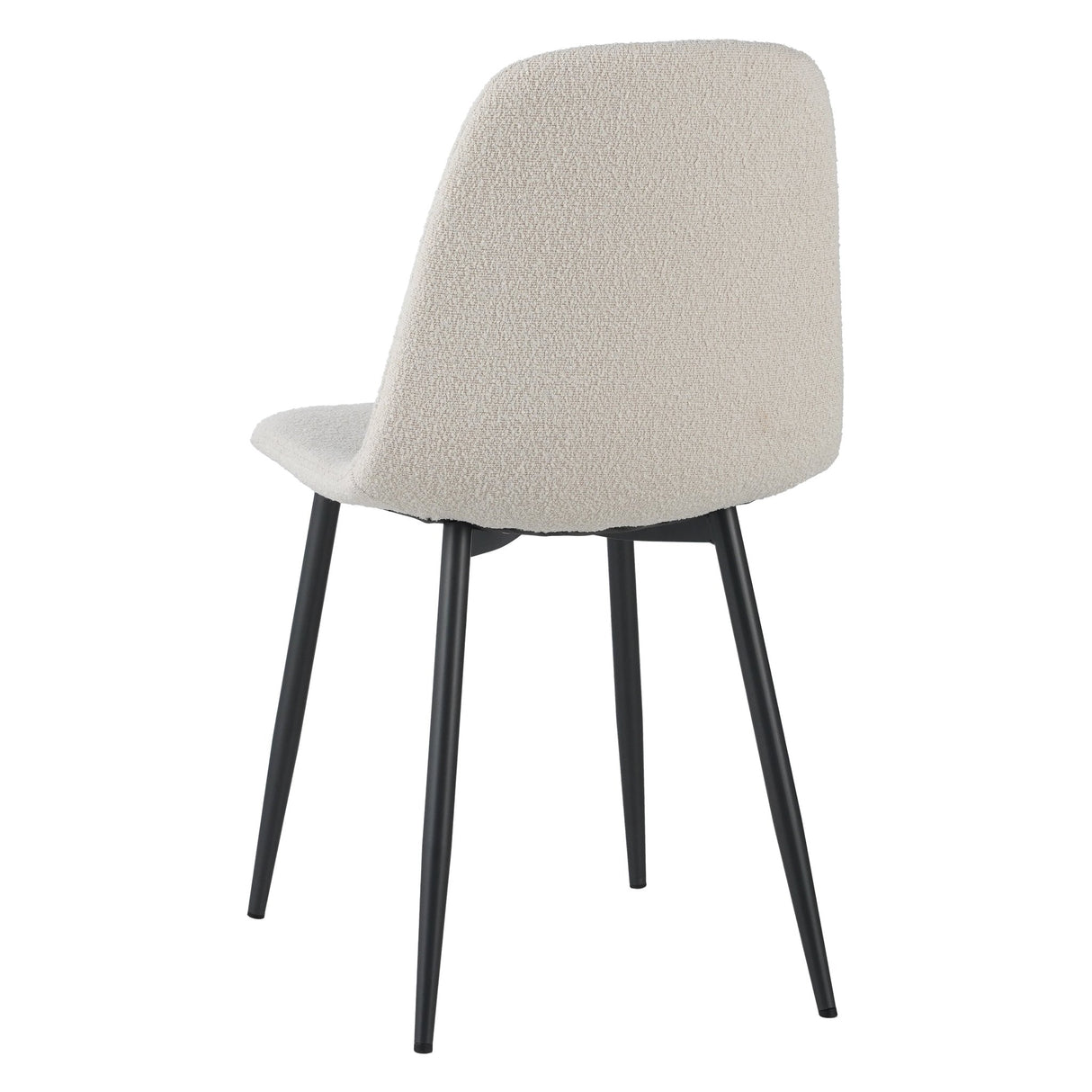 Set of 4 Scandinavian Dining Chairs Cream Boucle Fabric Swift - Without Armrests