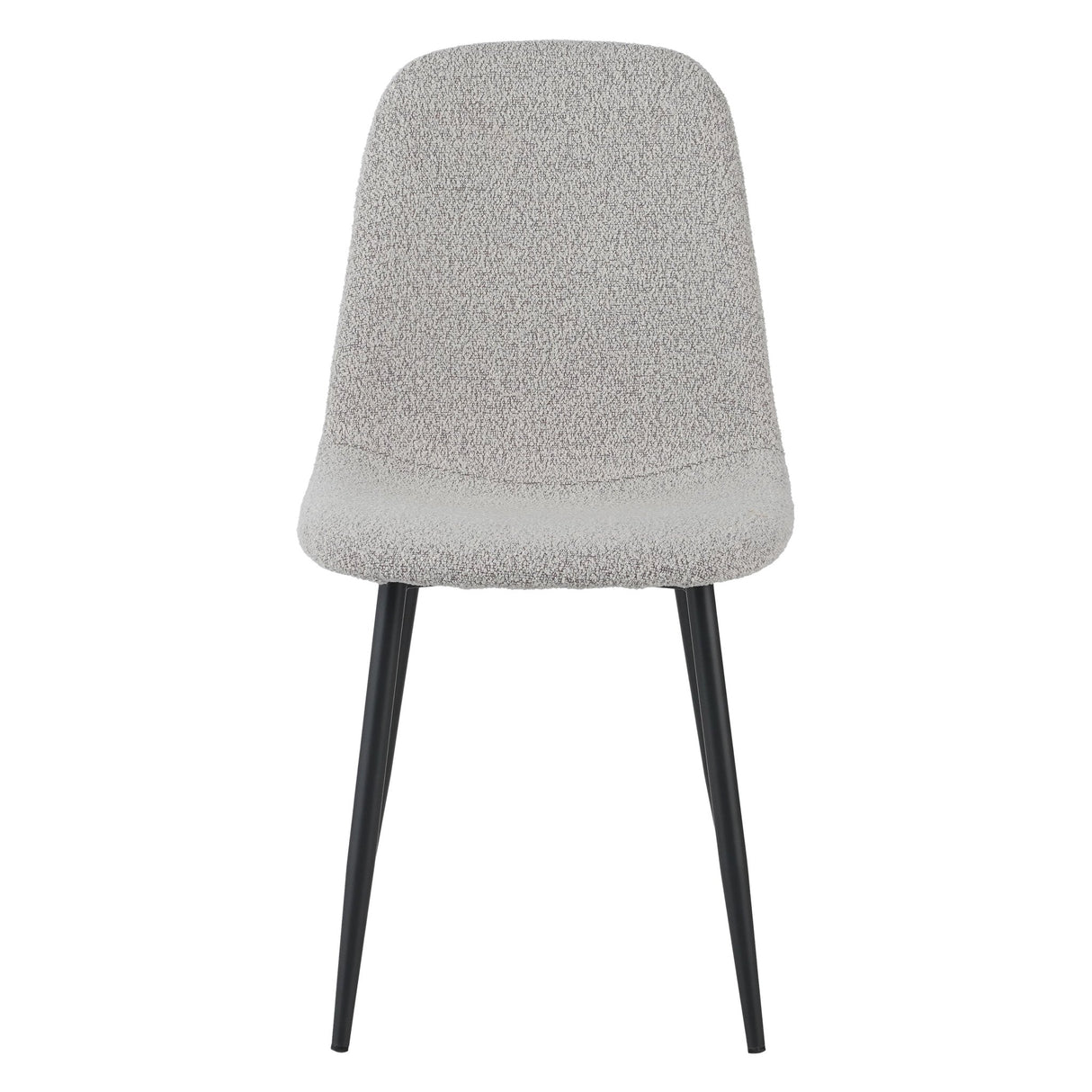 Set of 4 Scandinavian Dining Chairs Natural Melange Bouclé Fabric Swift - Without Armrests