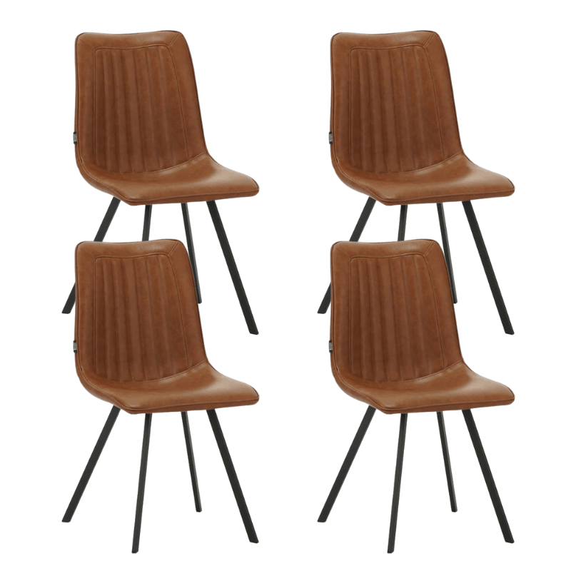 Jimmy Dining Chair PU Leather Cognac