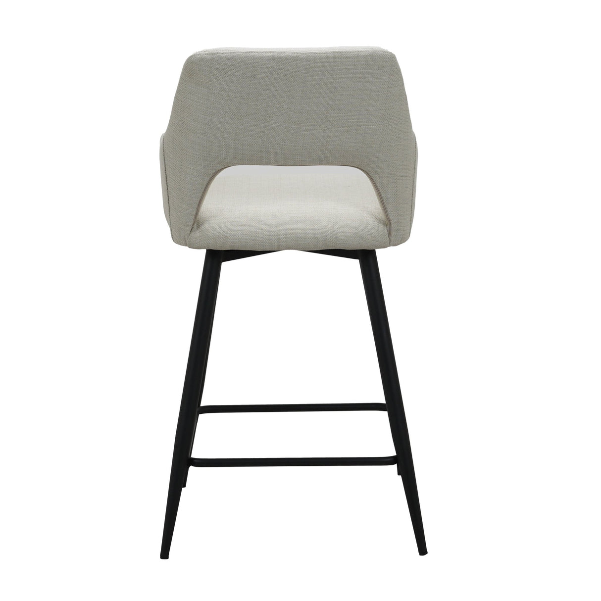 Swivel Bar Stool Beige Fabric Skye - Seat Height 67 cm - With Armrests
