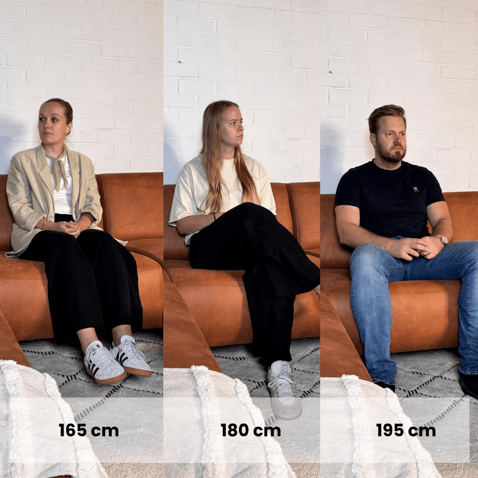 Corner sofa cognac ruboost eco leather Barin - left