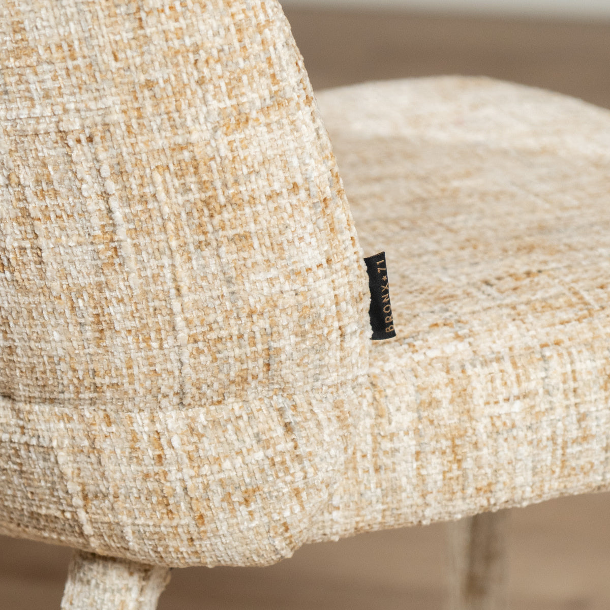 Bar stool Charlie chenille beige 69 cm - image 4