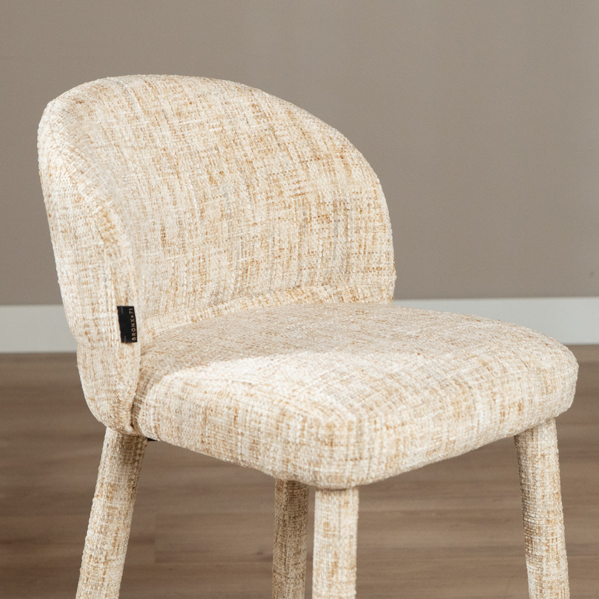 Bar stool Charlie chenille beige 69 cm - image 3