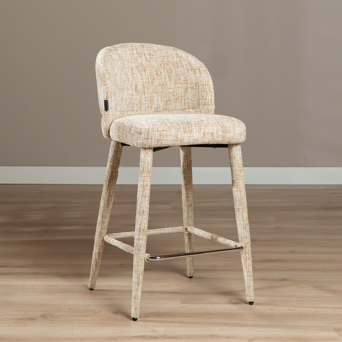 Bar stool Charlie chenille beige 69 cm - image 1