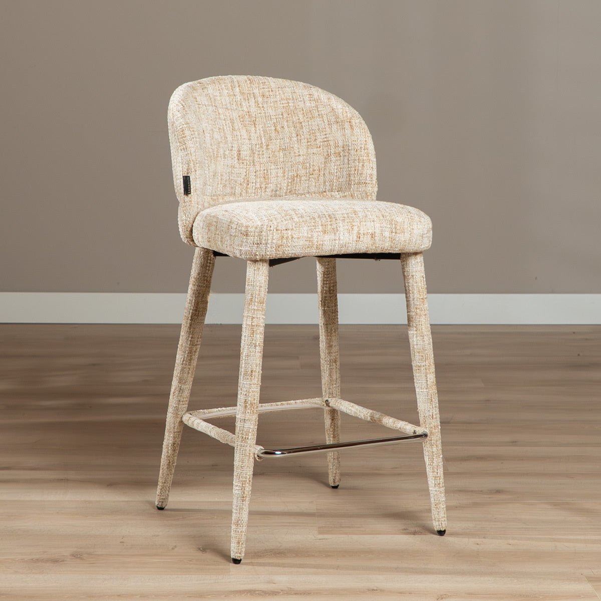 Bar stool Charlie chenille beige 69 cm - image 1