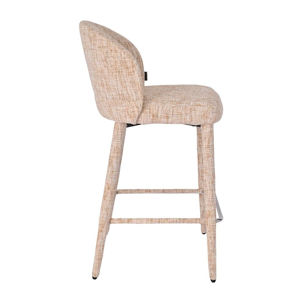 Bar stool Charlie chenille beige 69 cm - image 10
