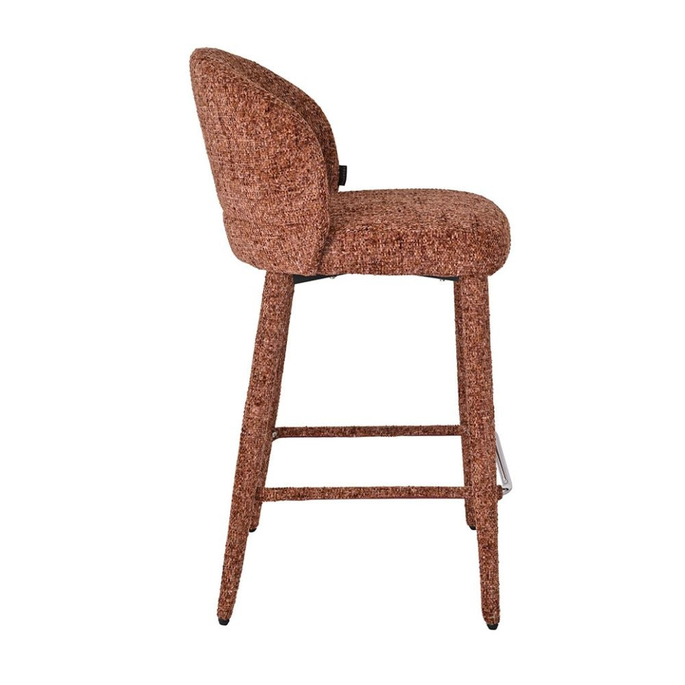 Bar stool Charlie chenille copper 69 cm - image 9