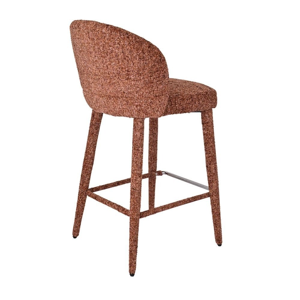 Bar stool Charlie chenille copper 69 cm - image 10