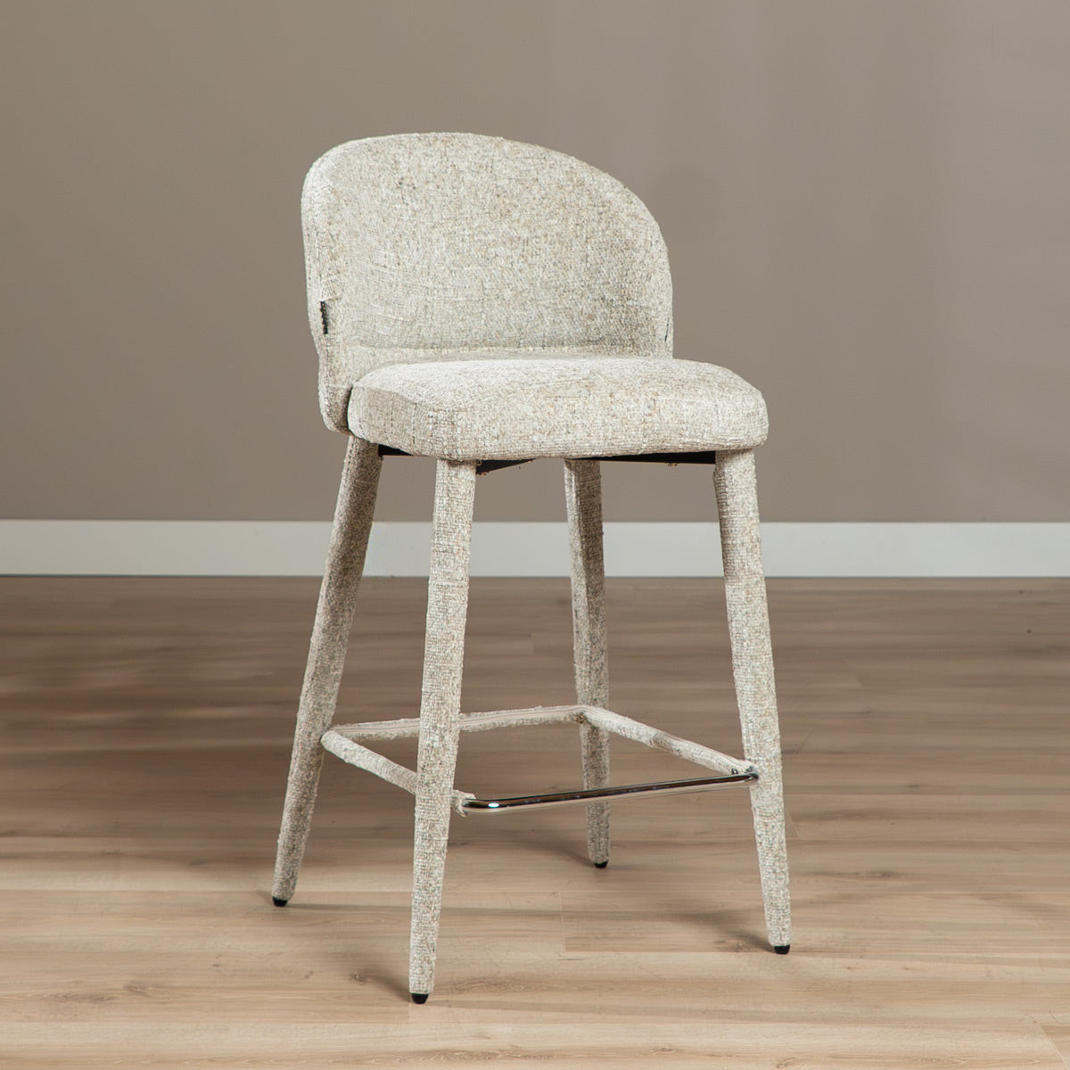 Bar stool Charlie chenille taupe 69 cm - image 3
