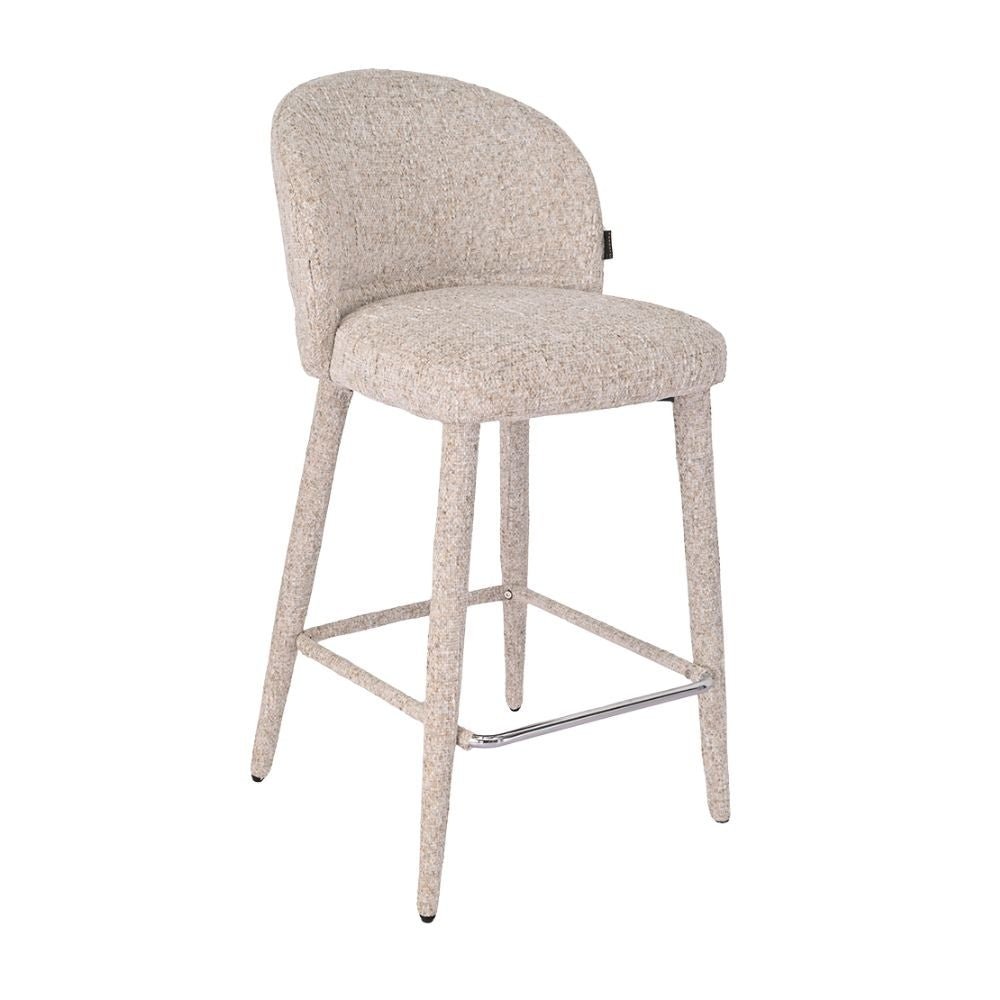 Bar stool Charlie chenille taupe 69 cm - image 9