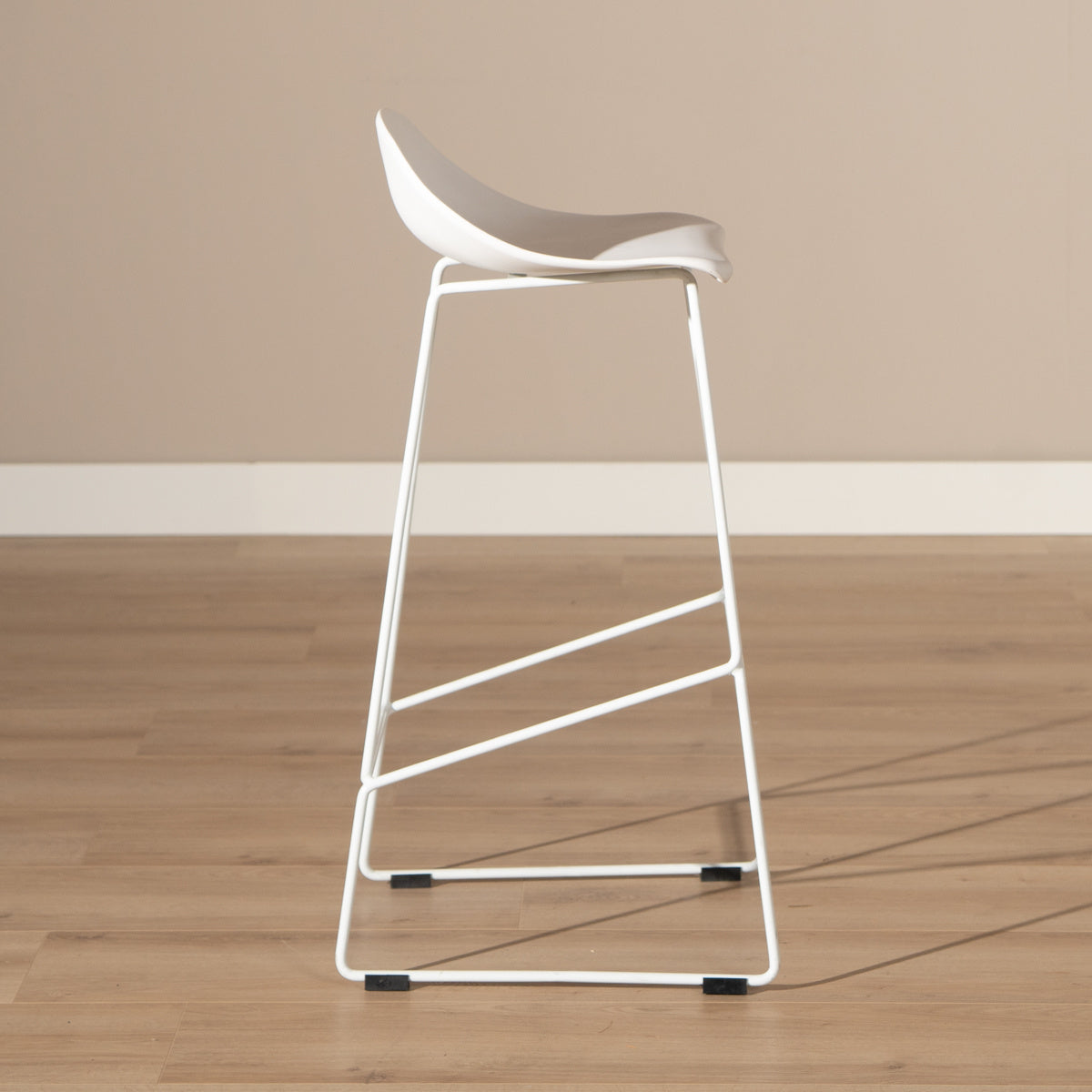 Bar stool Ellen white Scandinavian design 76 cm - image 4